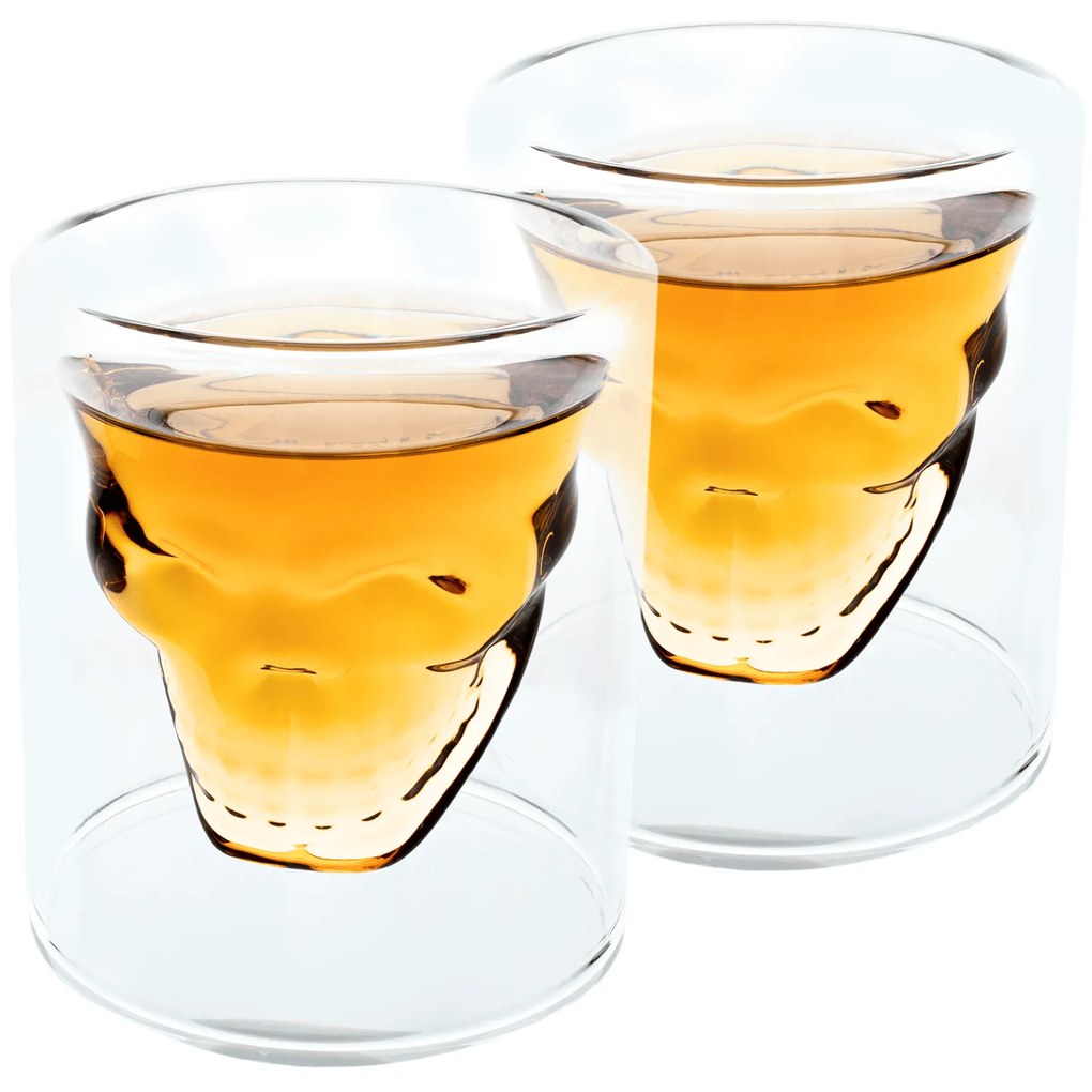 Termo poháre, set 2 ks, lebka, 250 ml, HOTCOOL TYP 8