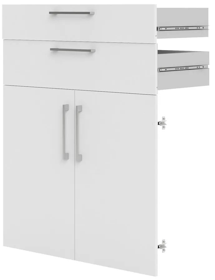 Biely komponent pre modulárny policový systém 84x105 cm Prima – Tvilum