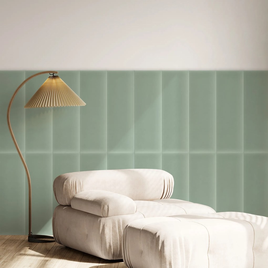 Zamatový čalúnený panel - Obdĺžnik - 60x30cm Farba: Mäta