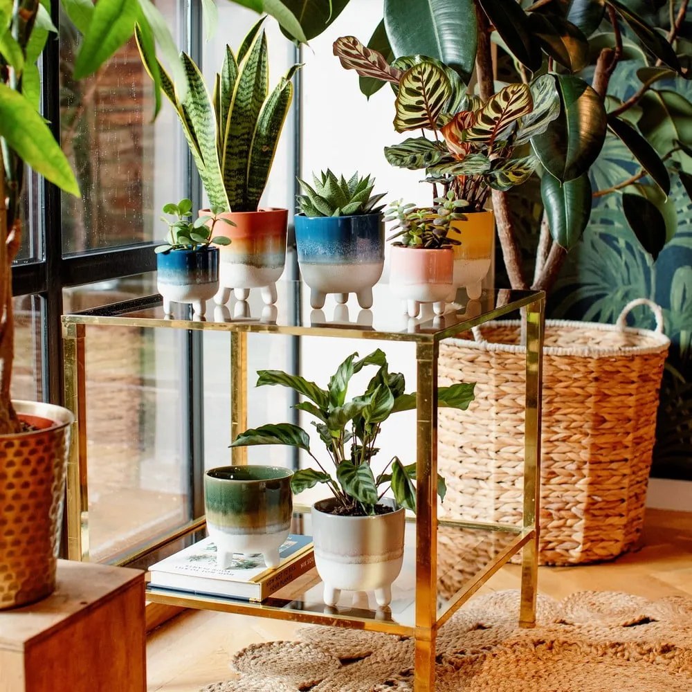 Sivý kvetináč Sass &amp; Belle Bohemian Home Mojave, ø 11,7 cm