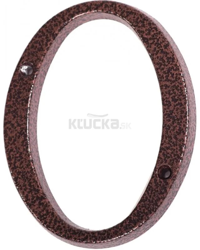 Číslo " 0 " medený antik 120mm
