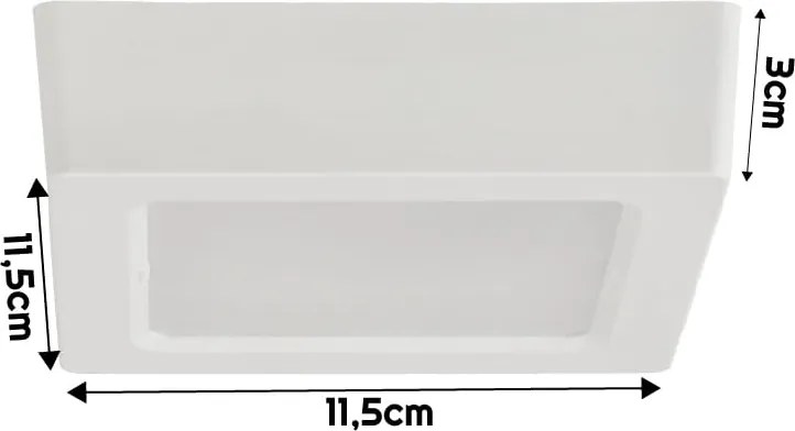 BERGE Štvorcový LED panel biely - prisadený - 6W - PC - neutrálna biela