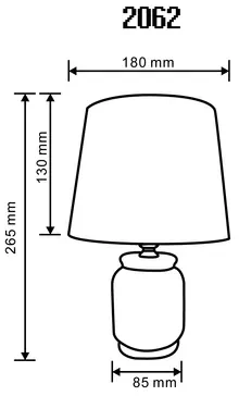 Stolná lampa glamour bielo-zlatá 26,5 cm