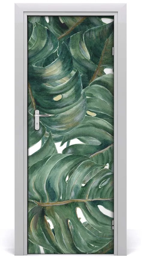 Samolepiace fototapety na dvere Monstera 95x205 cm