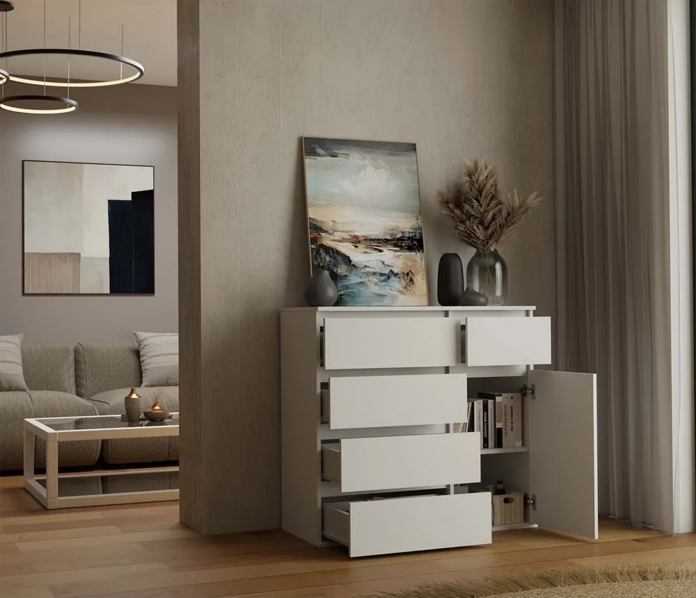 Komoda Malwa 1D5S 100 cm biela