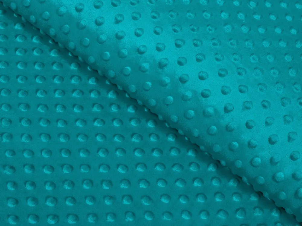 Biante Detské posteľné obliečky do postieľky Minky 3D bodky MKP-027 Petrolejové Do postieľky 100x135 a 40x60 cm
