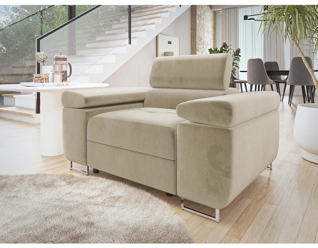 Kreslo Torezio 1, Dostupné poťahy: ekokoža Soft 017 (biela) + Lux 05