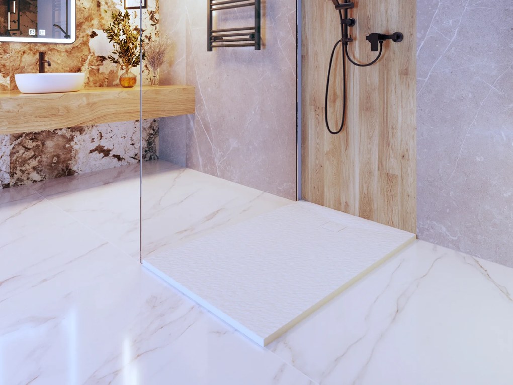 Gamma Erga Oldaf, SMC obdĺžniková sprchová vanička 120 x 80 cm, biela matná, ERG-GMA-OL-80120