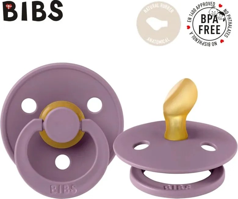 BIBS Cumlík Anatomický Mauve S (0–6 mesiacov)