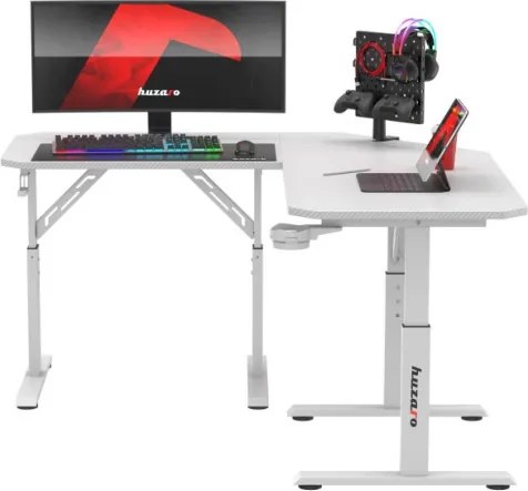 Herný rohový stôl Hero 7.3 biely