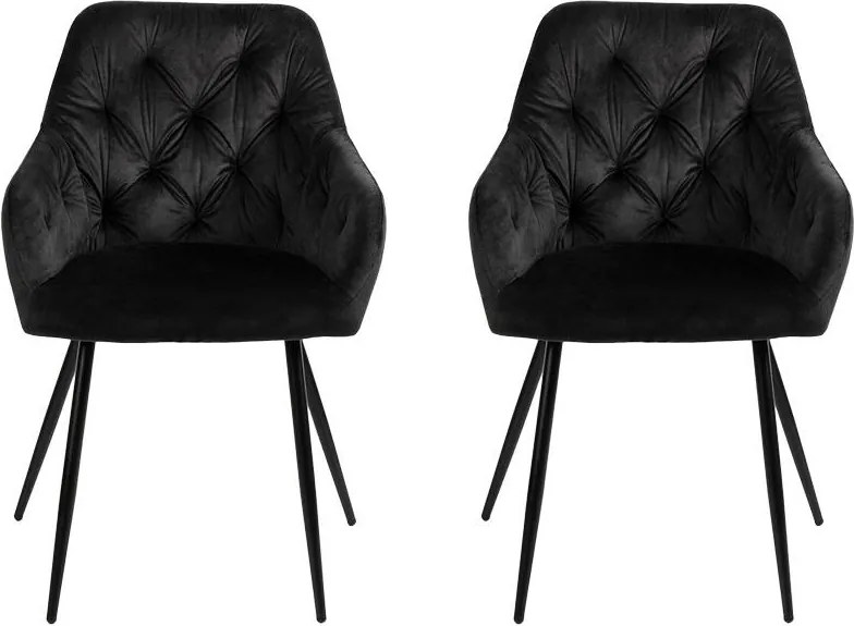 Set - 2 ks Jedálenská stolička AVENBERG LOREN, čierna