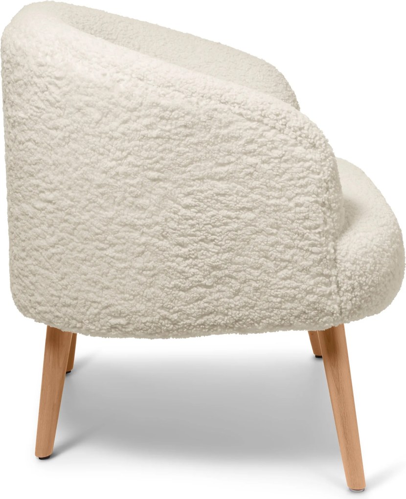 Kreslo z buklé s drevenými nožičkami