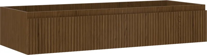 Mexen Rivel, kúpeľňová skrinka pod umývadlo 120 cm, 1 zásuvka, drážkovaná, orech, 91A20-12023-1-BF86