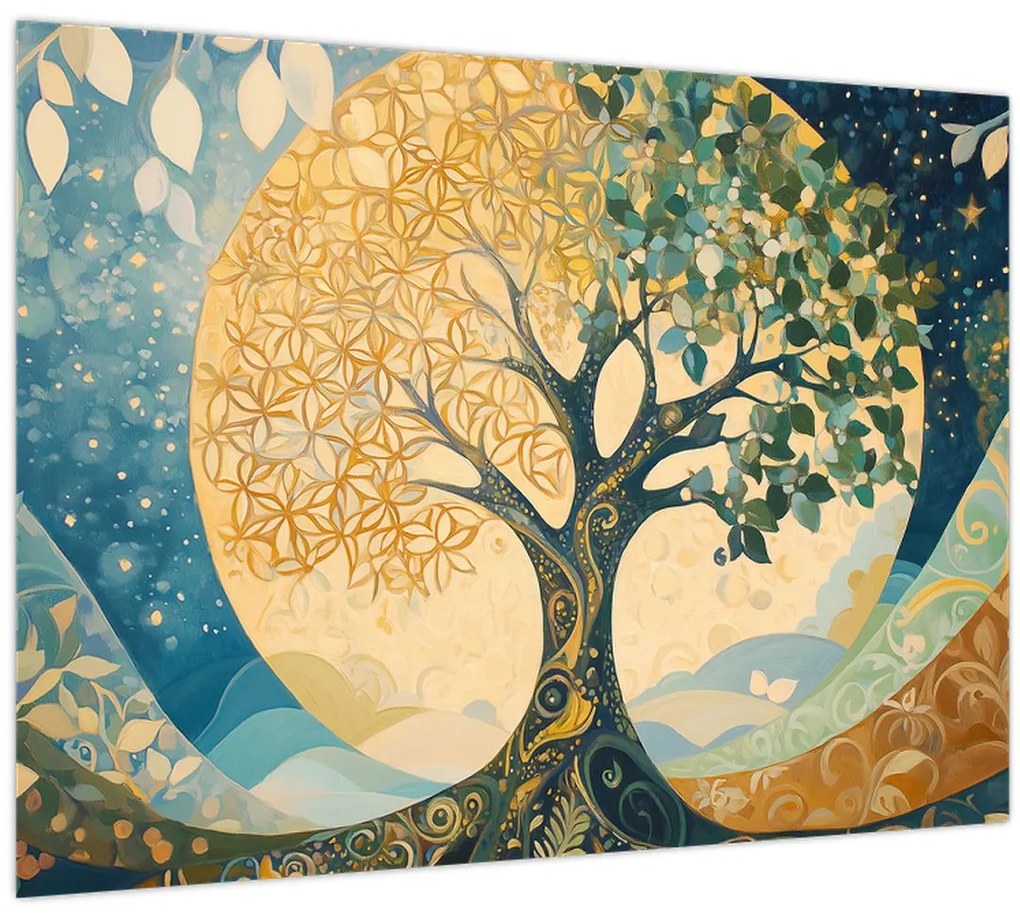 Obraz – Strom života v mesiaci (70x50 cm)
