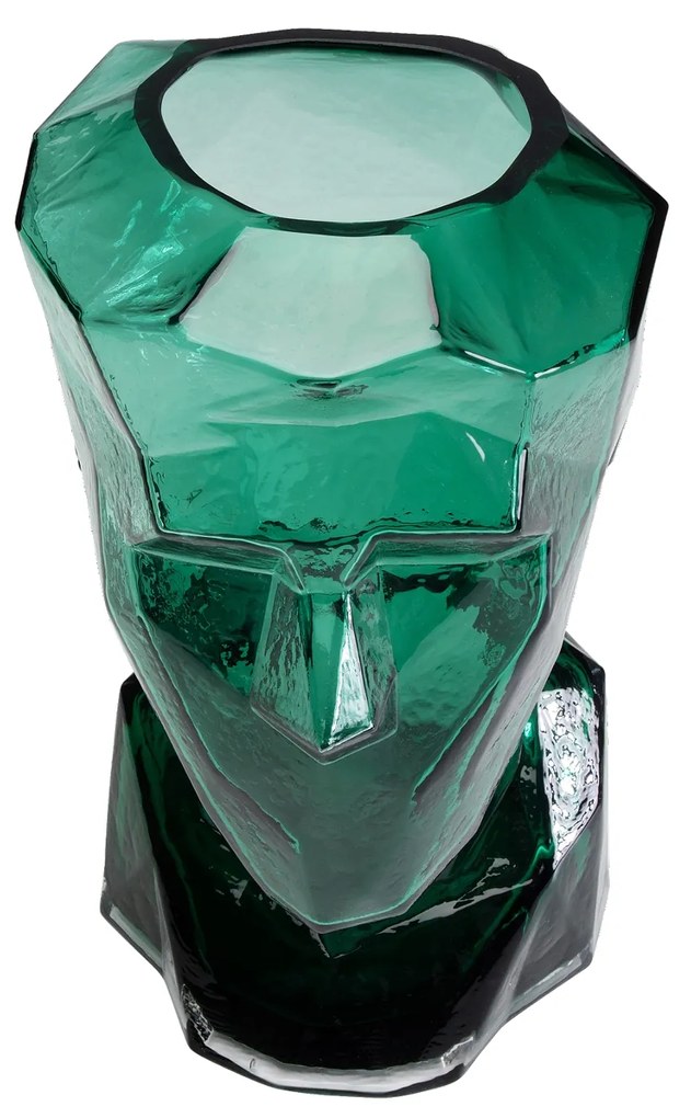 Prisma Face váza zelená 30 cm