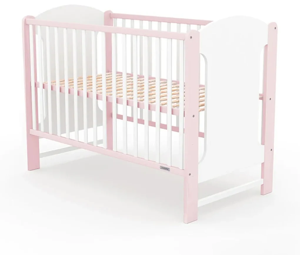 Detská postieľka New Baby ELSA bielo-ružová