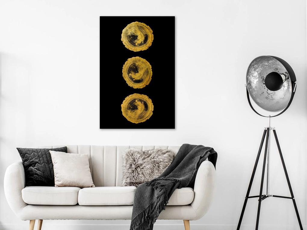 Artgeist Obraz - Golden Knots (1 Part) Vertical Veľkosť: 20x30, Verzia: Na talianskom plátne