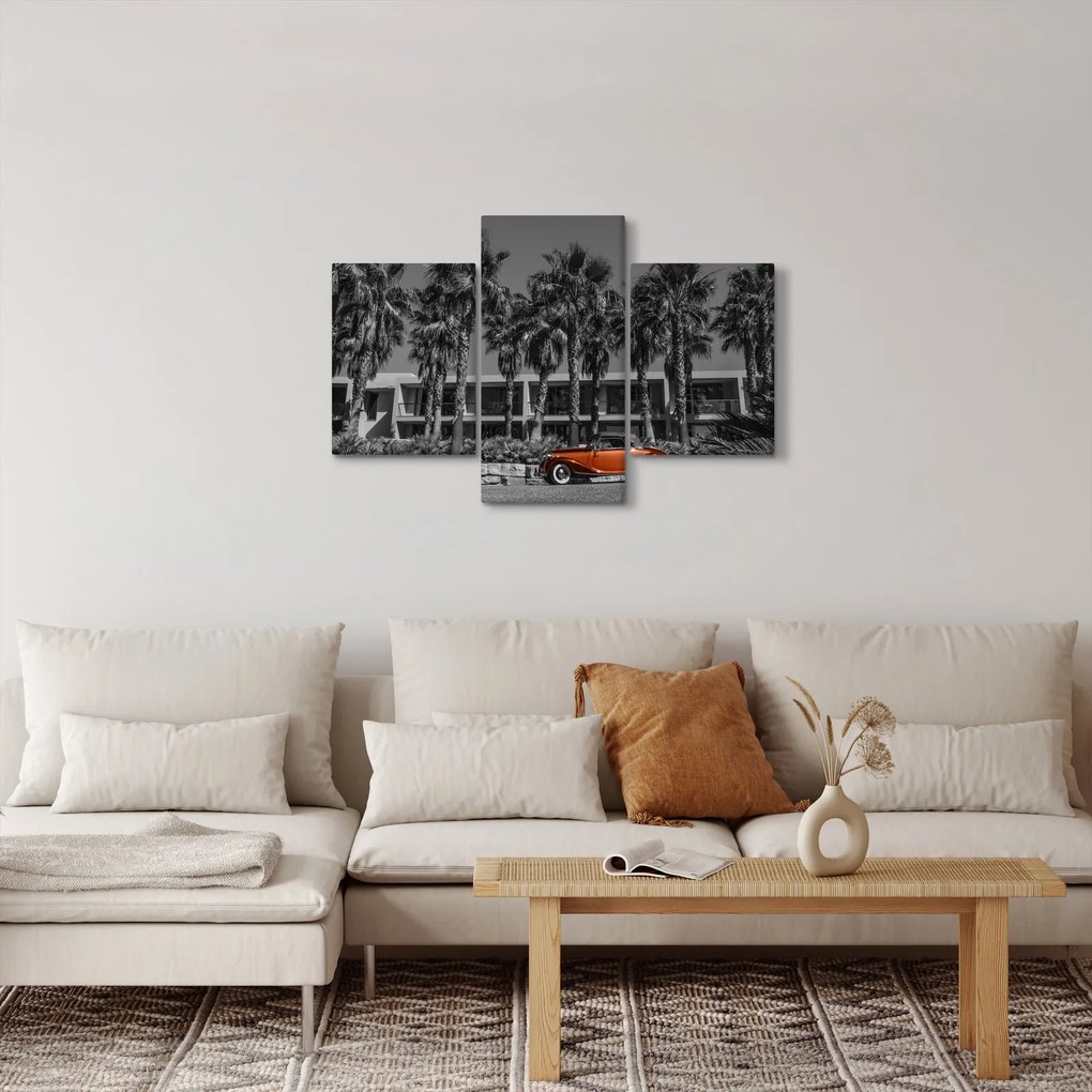 Obraz - Retro červené auto (90x60 cm)