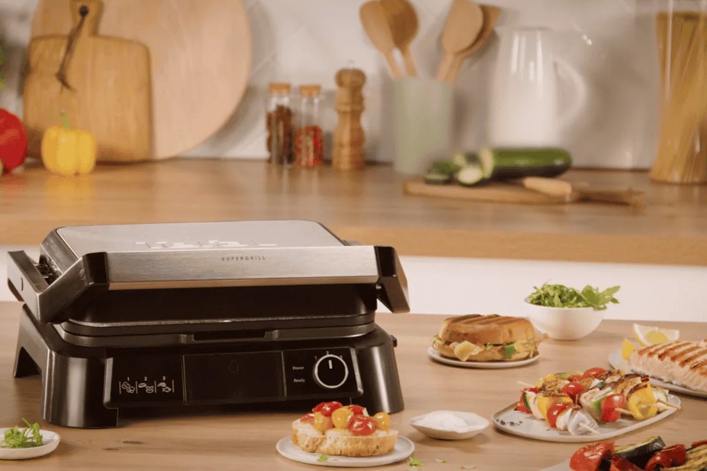 Kontaktný gril Tefal SuperGrill 3v1 GC510DE0 Nerezový/Čierny