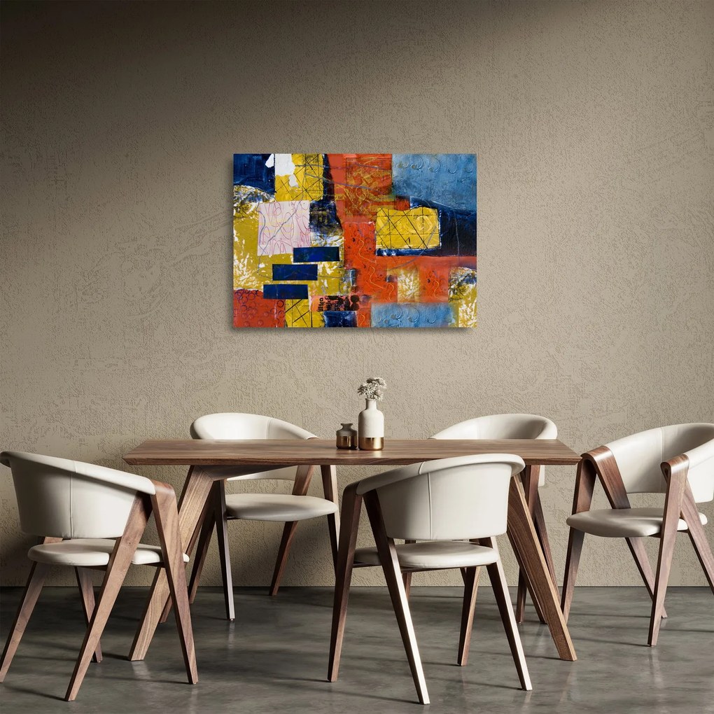 Sklenený obraz - Abstrakcia (70x50 cm)