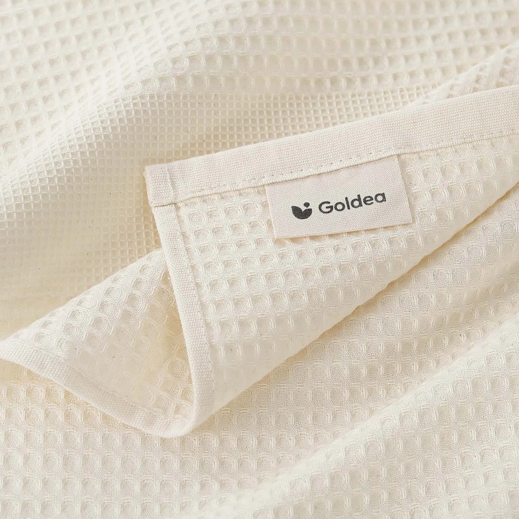 Goldea kuchynská vaflová utierka s výšivkou - perník na krémovom 50 x 70 cm