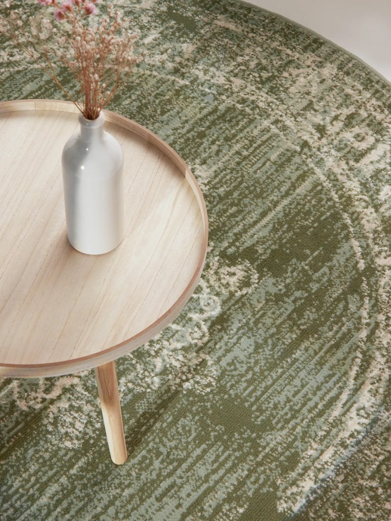 Hanse Home, Kusový koberec Gloria Lydia 106255 Mint kruh, 160x160 (priemer) kruh, zelená, chodba / predsieň