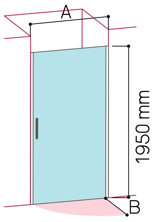 Glass 1989 Soho - Sprchový kút otváravé dvere, veľkosť vaničky 80 cm, profily chrómové, číre sklo, GQF0003T500