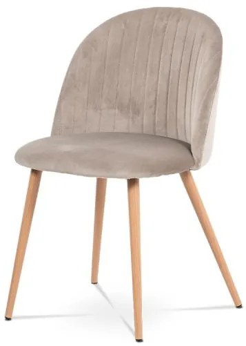 Jedálenská stolička s retro dizajnom v lanýžovom prevedení