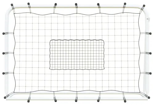 vidaXL Futbalová bránka so sieťou biela&čierna 184x61x123 cm oceľ&PE-