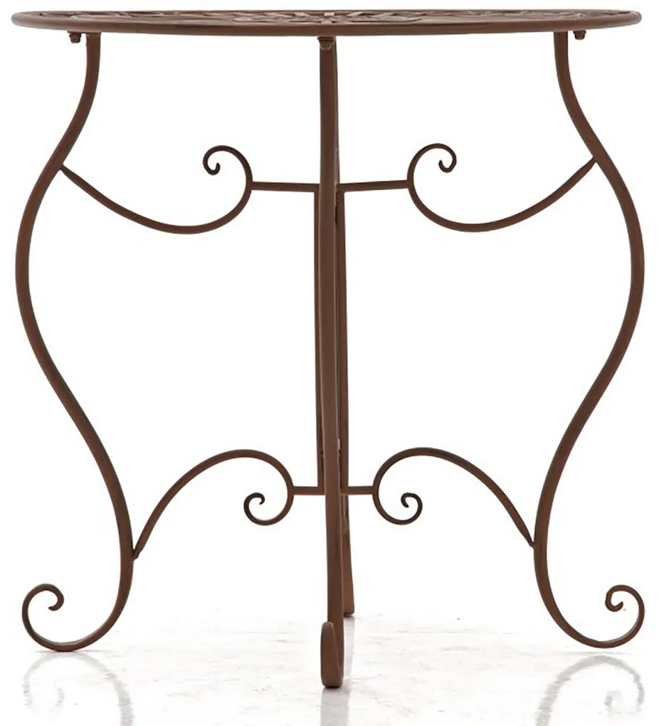 Kovový stôl Indra - Hnedá antik