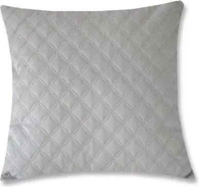 Dekoračný vankúš Christene 45x45 cm, svetlo šedý s kosoštvorcami%