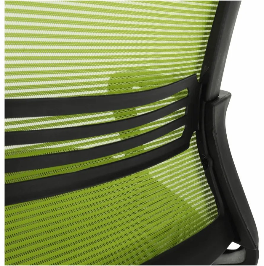 Kancelárska stolička, sieťovina zelená/látka čierna, APOLO