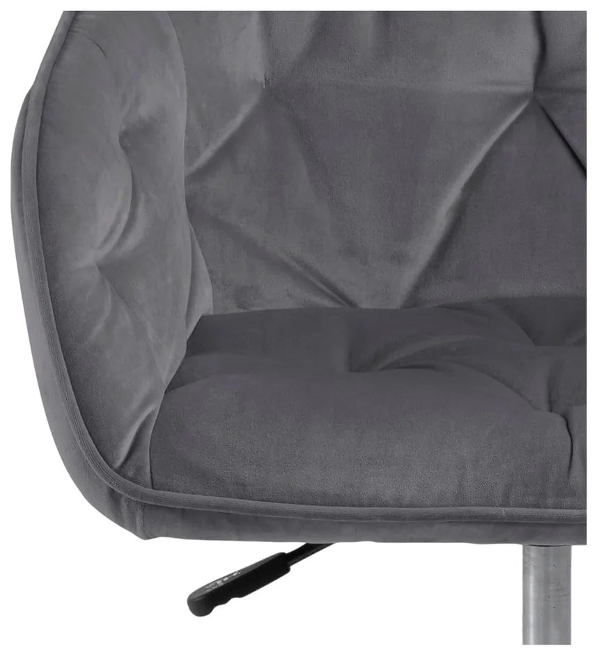 Sivá kancelárska stolička so zamatovým povrchom Actona Brooke