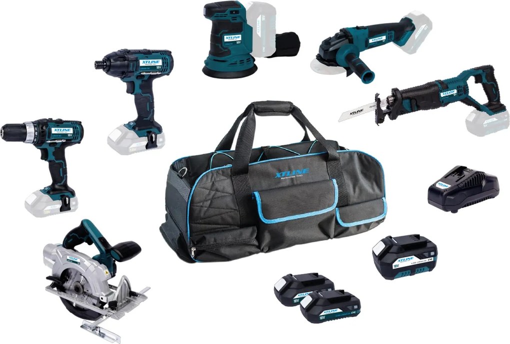 XTline XT-Power XT102600 Sada akumulátorového náradia 18 V, 10-dielna