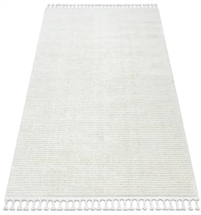 Koberec SEVILLA PC00B pruhy biely - strapce, Berber, Maroko, Shaggy Veľkosť: 160x220 cm