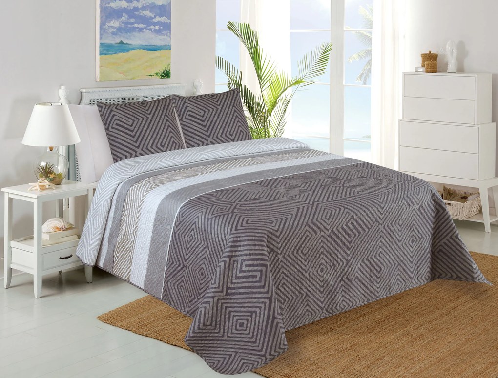 Prehoz na posteľ Plaza TiaHome - 220x240cm + 2x 45x45cm
