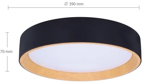 Brilagi-LED Stmievateľné svietidlo LARIOS LED/48W/230V 3000-6500K ø 39 cm čierna+DO