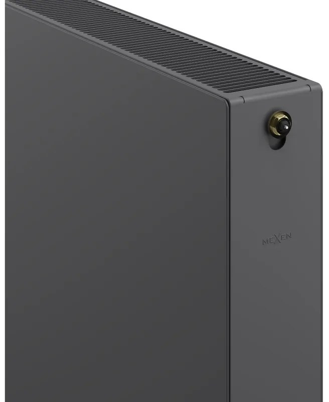Mexen, Mexen Flat CVF22 panelový radiátor 600 x 1300 mm, spodné pripojenie, 2057 W, antracit - W622F-060-130-66
