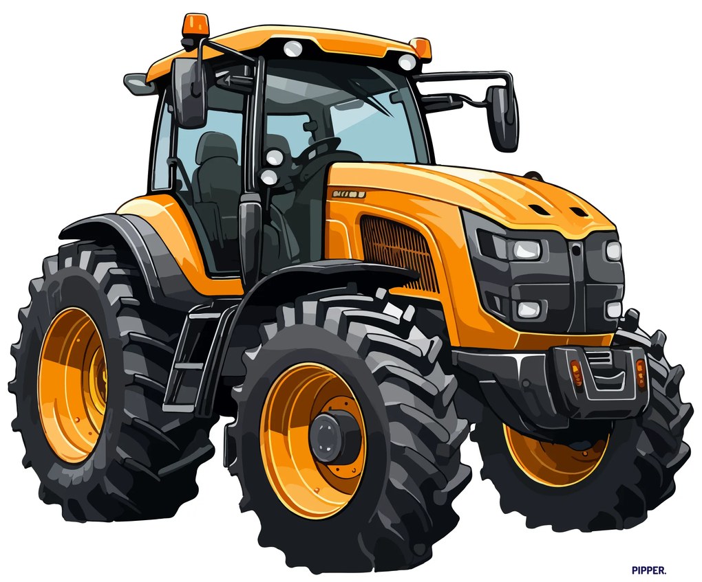 PIPPER. Textilná nálepka na stenu "Traktor"