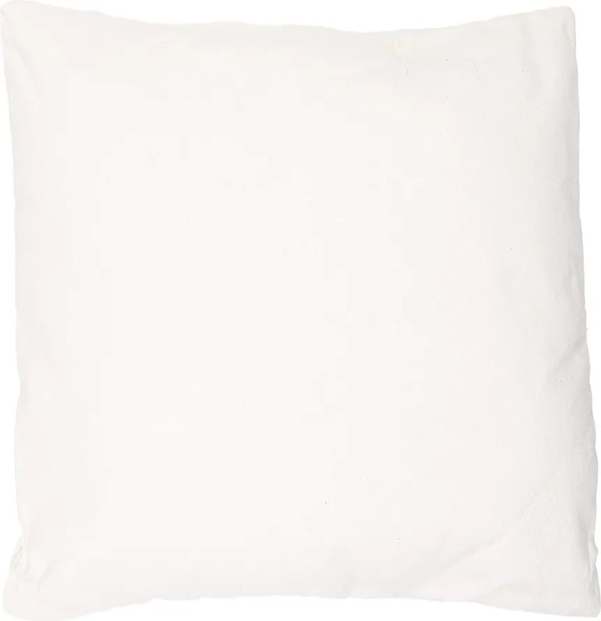 Biely dekoračný vankúš s 3D sedmokráskami – 45*45*4 cm