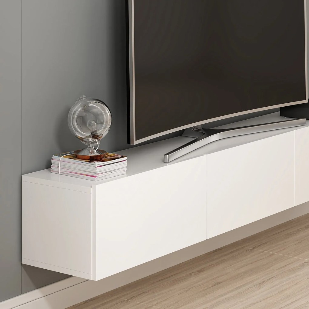 TV stolík/skrinka Robert (Biela). Akcia -18%. Vlastná spoľahlivá doprava až k Vám domov. 1072980