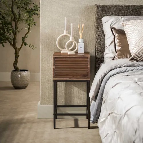 Nočný stolík 20-86 Line Drevo Acacia - Komfort-nábytok