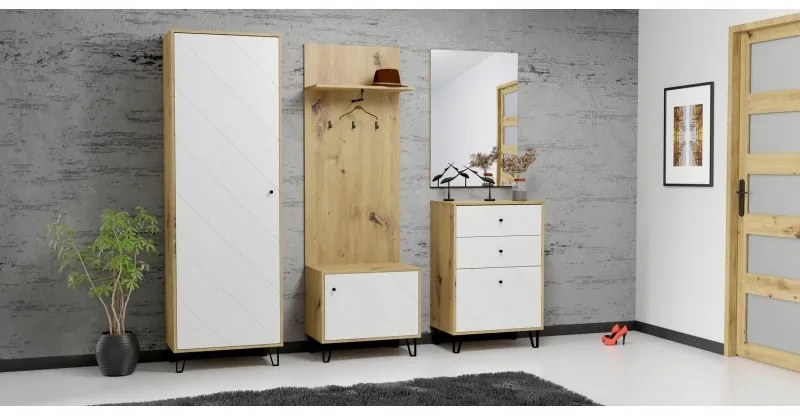 Komoda Bilbao 63,4 cm dub artisan/biela