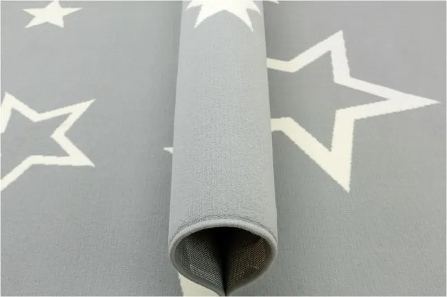 Koberec LUNA 533744/89944 hviezdy, sivý / krémový