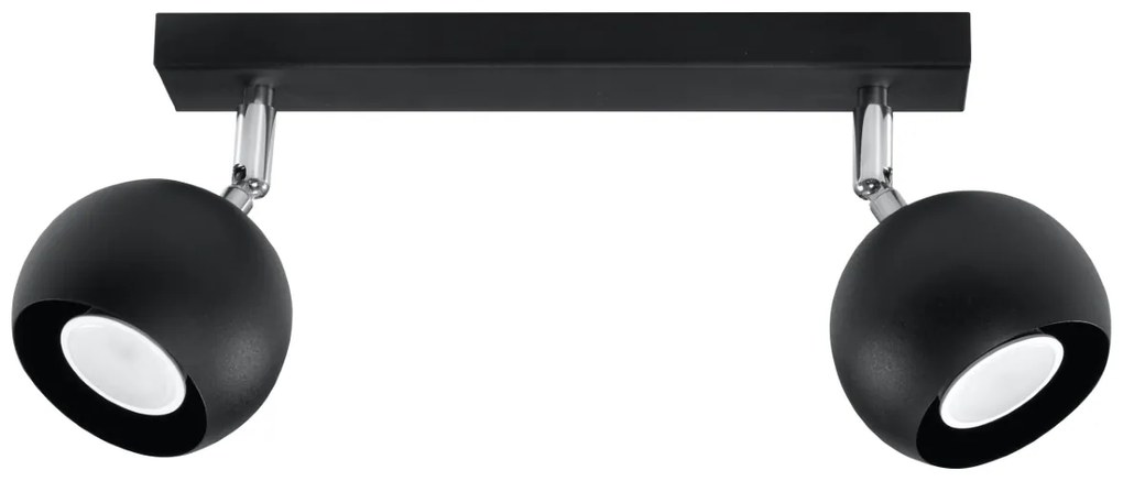 Bodové svietidlo Oculare, 2x čierne kovové tienidlo, (možnosť polohovania)