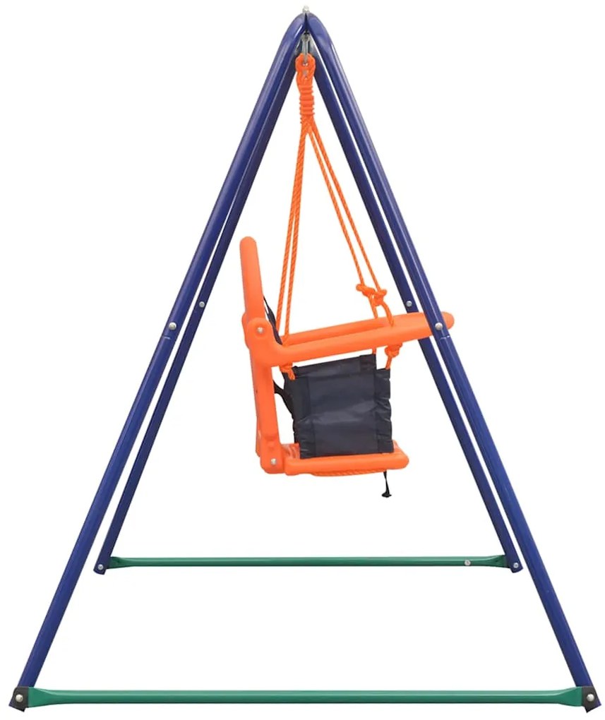 Jednomiestna hojdačka a hojdačka pre batoľatá 2 v 1, oranžová
