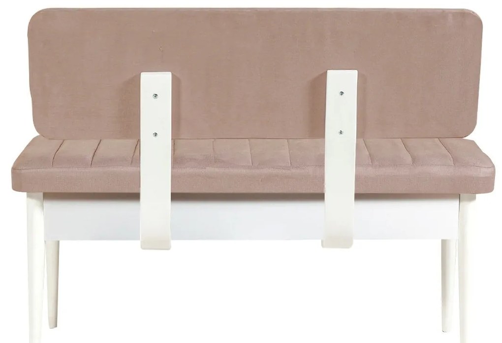 Lavice VINA s úložným prostorem 110 cm bílá/béžová