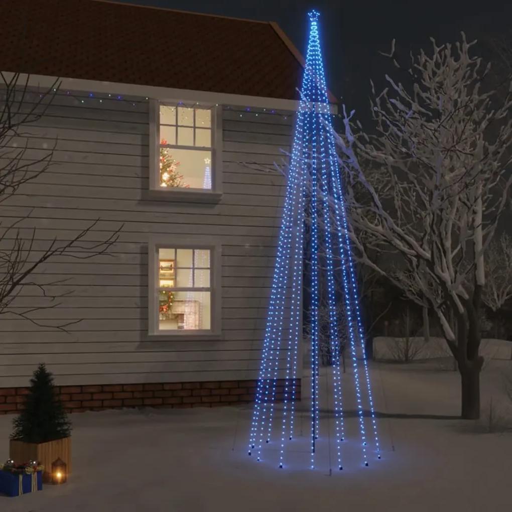 Vianočný stromček s hrotom 1134 modrých LED 800 cm 343565