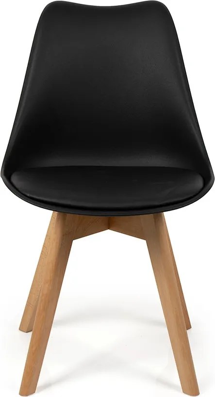 Noela Jedálenský set SCANDINAVIA 150 biely + 4x stolička SCANDINO čierna