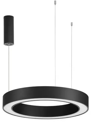 LED luster Morbido 60 čierne s diaľkovým ovládaním
